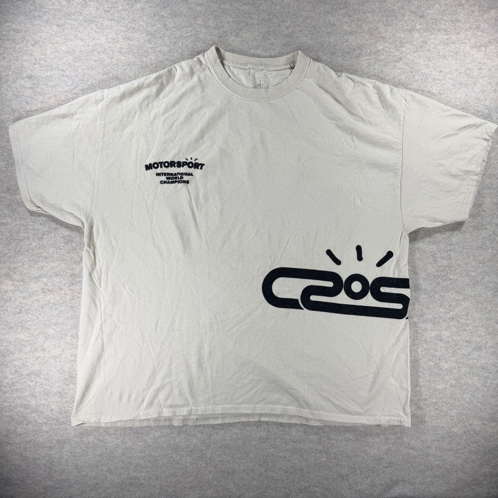 Travis Scott Cactus Jack Motorsport Dune Runner T Shirt XXL Cream Crossover 2021